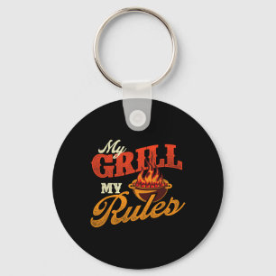 My Grill My Rules - Pitmaster Byrbecue Grilling Sm Key Ring