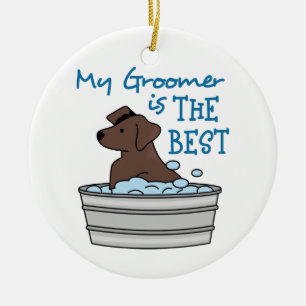 My Groomer Ceramic Ornament