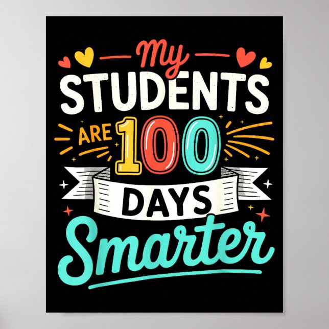 My Groovy Students 100 Days Smarter Poster (Front)