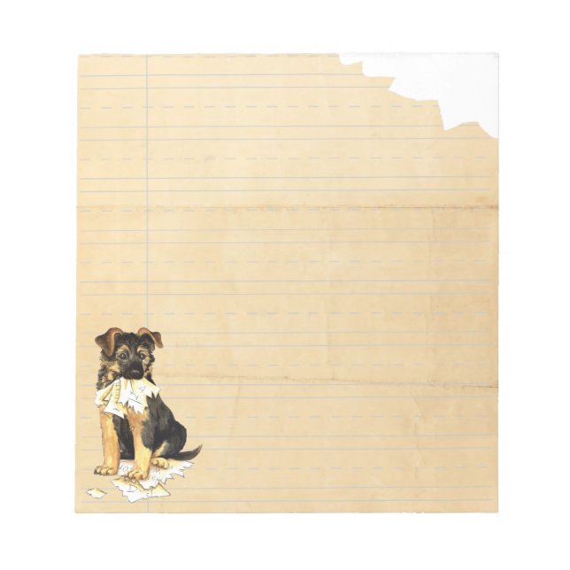 My GSD Ate My Homework Notepad (Front)
