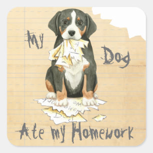 My GSMD Ate My Homework Square Sticker