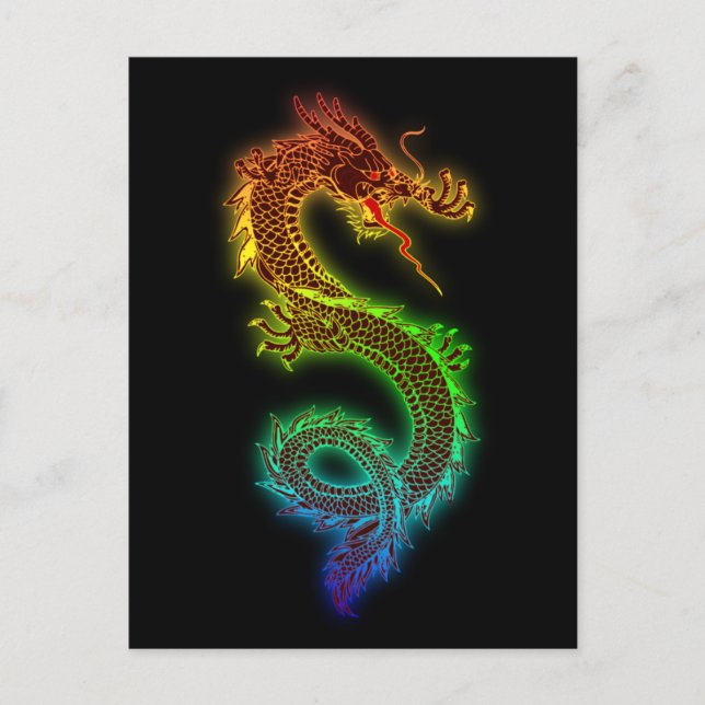 My Guard Dog is a Dragon Postcard (Front)