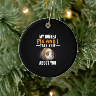 My Guinea Pig And I Talk About You Pet Owner Ceramic Ornament