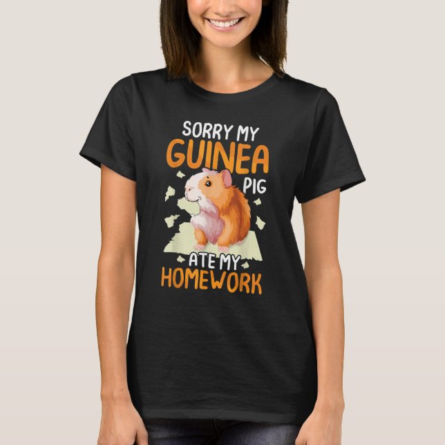 My Guinea Pig ate my Homework  Cavy  Kids Girls T-Shirt (Front)