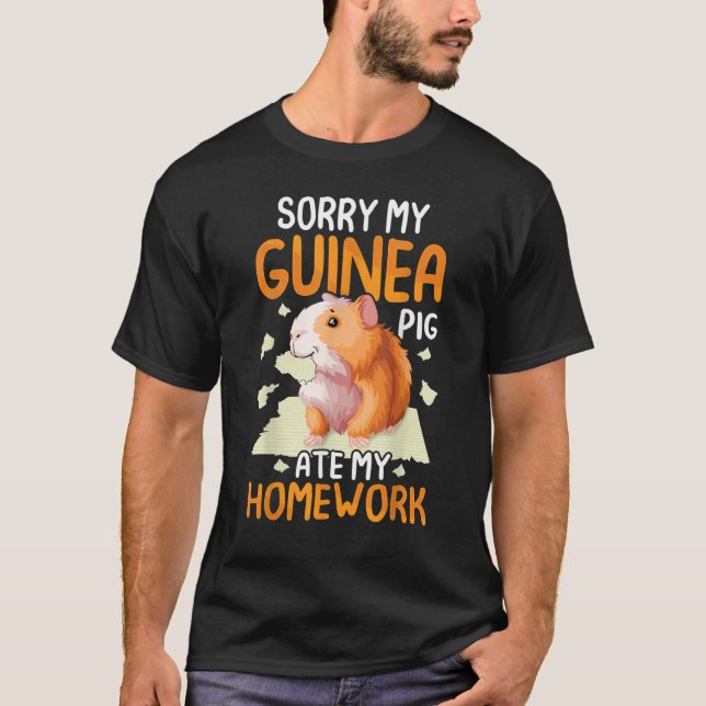 My Guinea Pig ate my Homework  Cavy  Kids Girls T-Shirt (Front)