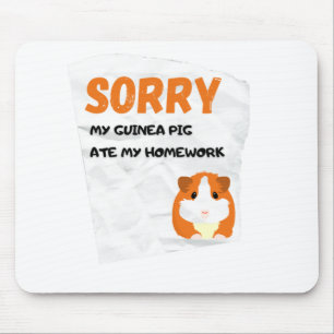 My Guinea Pig Ate My Homework Classic T-Shirt Mouse Pad