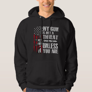 My Gun Is Not A Threat Unless You Are Gun Owner Hoodie