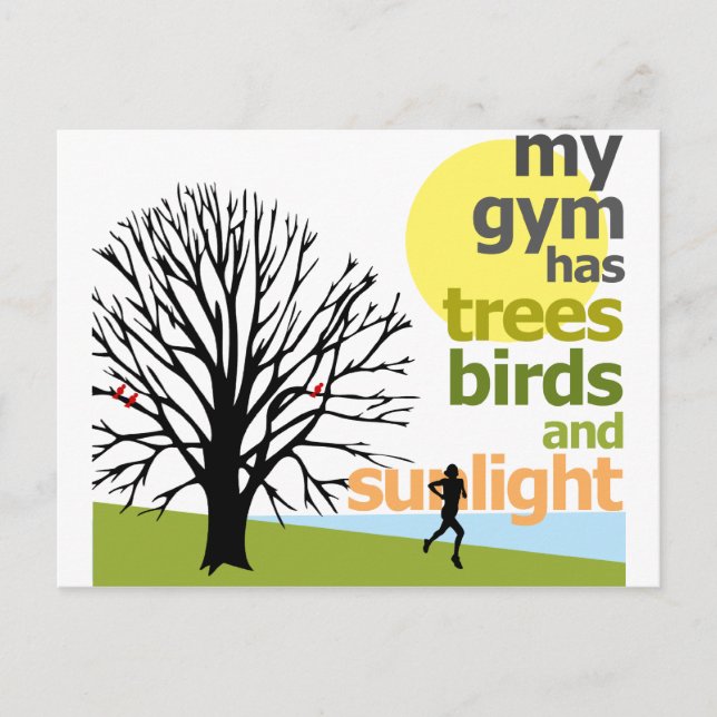 My Gym Has Trees Postcard (Front)