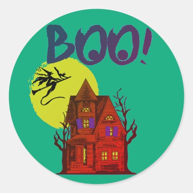 My halloween  classic round sticker (Front)