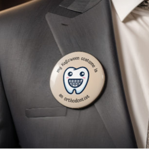 My Halloween Costume is an Orthodontist, Funny 7.5 Cm Round Badge