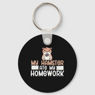 My Hamster Ate My Homework Key Ring