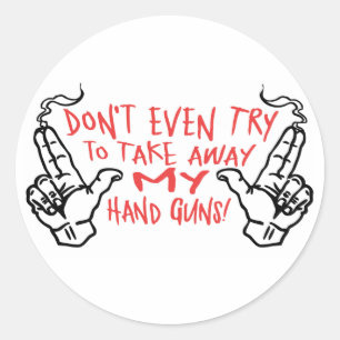 My Hand Guns Classic Round Sticker