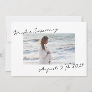 My Handwritten 4 Photo Baby Pregnancy Announcement