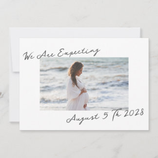 My Handwritten | 4 Photo Baby Pregnancy Announcement