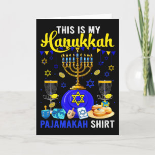 My Hanukkah Pajama Shirt Disc Golf Player Jewish M Card