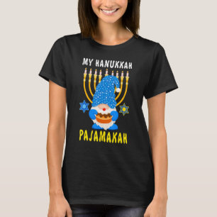 My Hanukkah Pajamakah Cute Gnomes Hanukkah Menorah T-Shirt