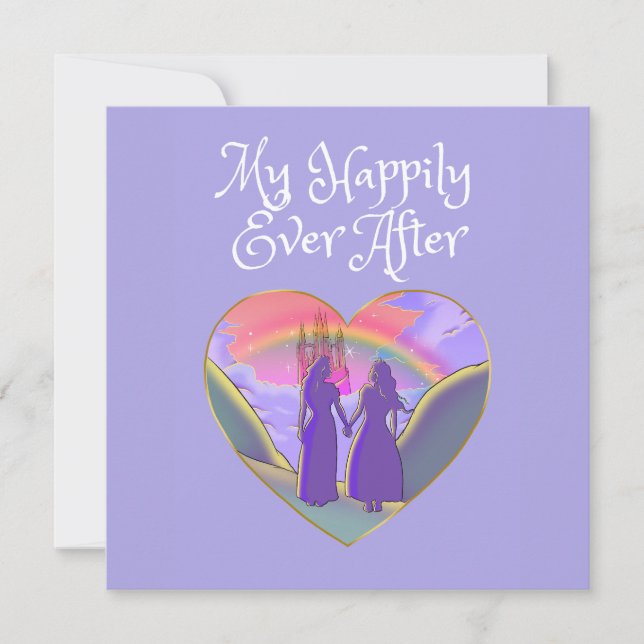 My Happily Ever After Lesbian Queens Card (Front)