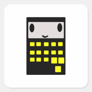 My Happy Calculator Square Sticker