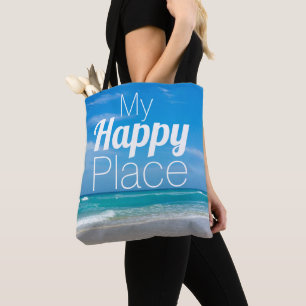 My Happy Place Beautiful Beach Tote Bag