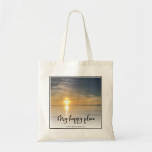 My Happy Place Custom Full Photo Framed Tote Bag