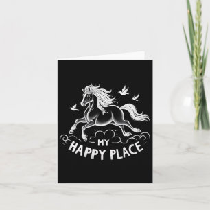 My Happy Place Horse Lover Gifts Horseback Riding Card