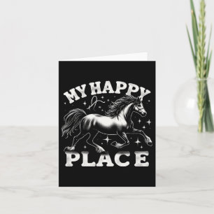 My Happy Place Horse Lover Gifts Horseback Riding Card