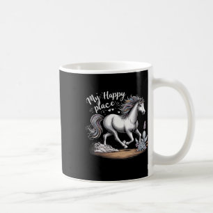 My Happy Place Horse Lover Gifts Horseback Riding Coffee Mug