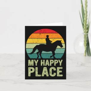 My Happy Place Horse Lover Horseback Riding Equest Card