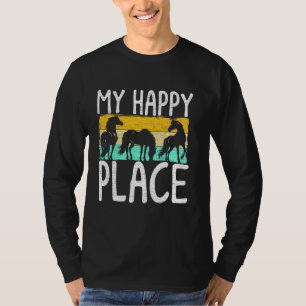 My Happy Place, Horse Riding, Equestrian For Men W T-Shirt