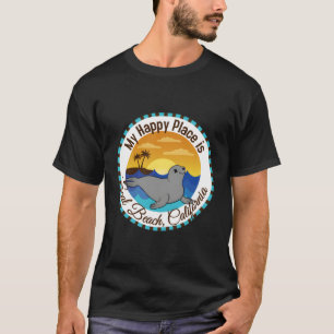 My Happy Place Is Seal Beach Ca California Summer T-Shirt