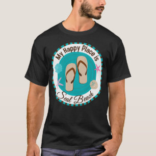 My Happy Place Is Seal Beach California CA Summer  T-Shirt