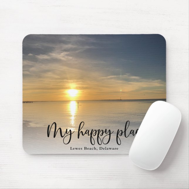 My Happy Place, Personalized Custom Full Photo Mouse Pad (With Mouse)