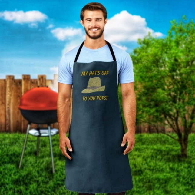 My Hat's Off-Fedora Apron (Present your Dad with this HATS Off-Fedora Apron, to show your love and appreciation!)