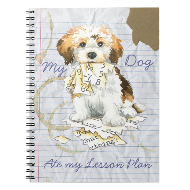 My Havanese Ate My Lesson Plan Notebook (Front)