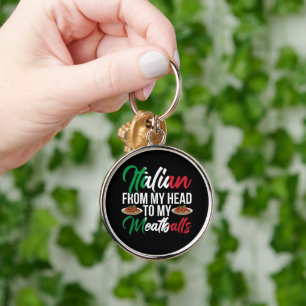 My Head To My Meatballs Key Ring