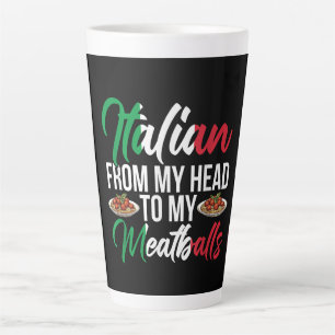 My Head To My Meatballs Latte Mug