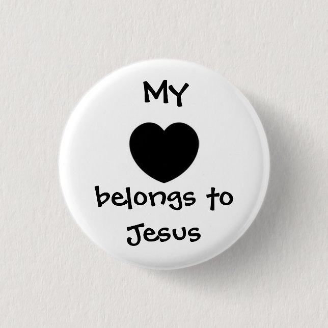 My heart 3 cm round badge (Front)