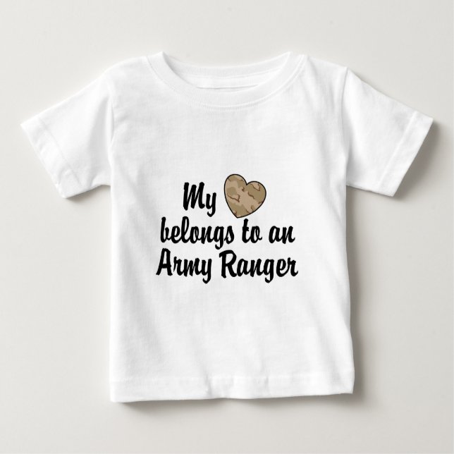 My Heart Army Ranger Baby T-Shirt (Front)