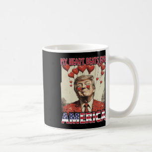 My Heart Beats For America Trump Valentine's Day 2 Coffee Mug