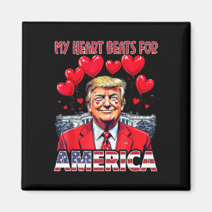 My Heart Beats For America Trump Valentine's Day U Magnet