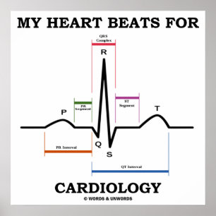 My Heart Beats For Cardiology (ECG / EKG) Poster