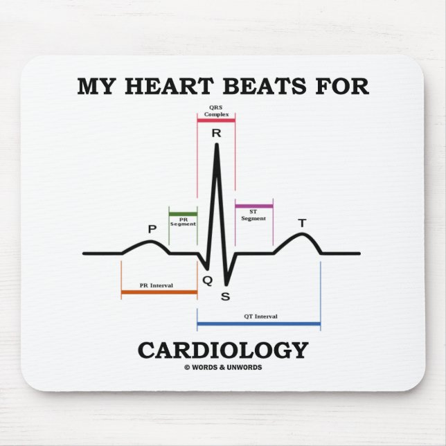 My Heart Beats For Cardiology (Sinus Rhythm) Mouse Pad (Front)