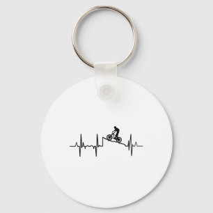 My Heart Beats For Mountain Biking Bike Cyclist He Key Ring
