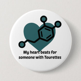 My heart beats for someone with Tourettes 7.5 Cm Round Badge