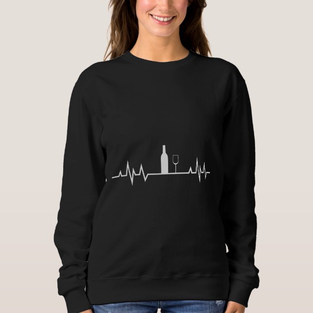 My Heart Beats For Wine Sweatshirt (Front)