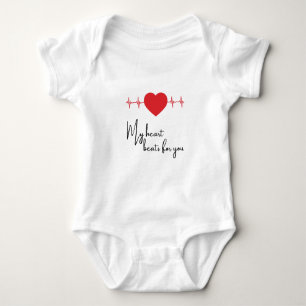 My heart beats for you baby bodysuit