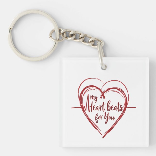 My Heart Beats for You Key Ring (Front)