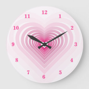 My Heart Beats For You - My Love Large Clock