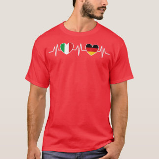 My Heart Beats Italian And German 10782461 T-Shirt