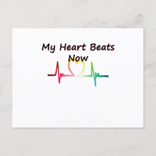 My Heart beats Now Love Postcard